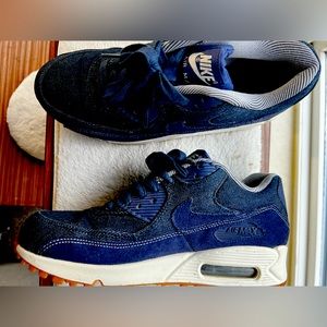 DS NIKE 2017 AIR MAX 90 881105 401 DENIM BLUE SIZE 8